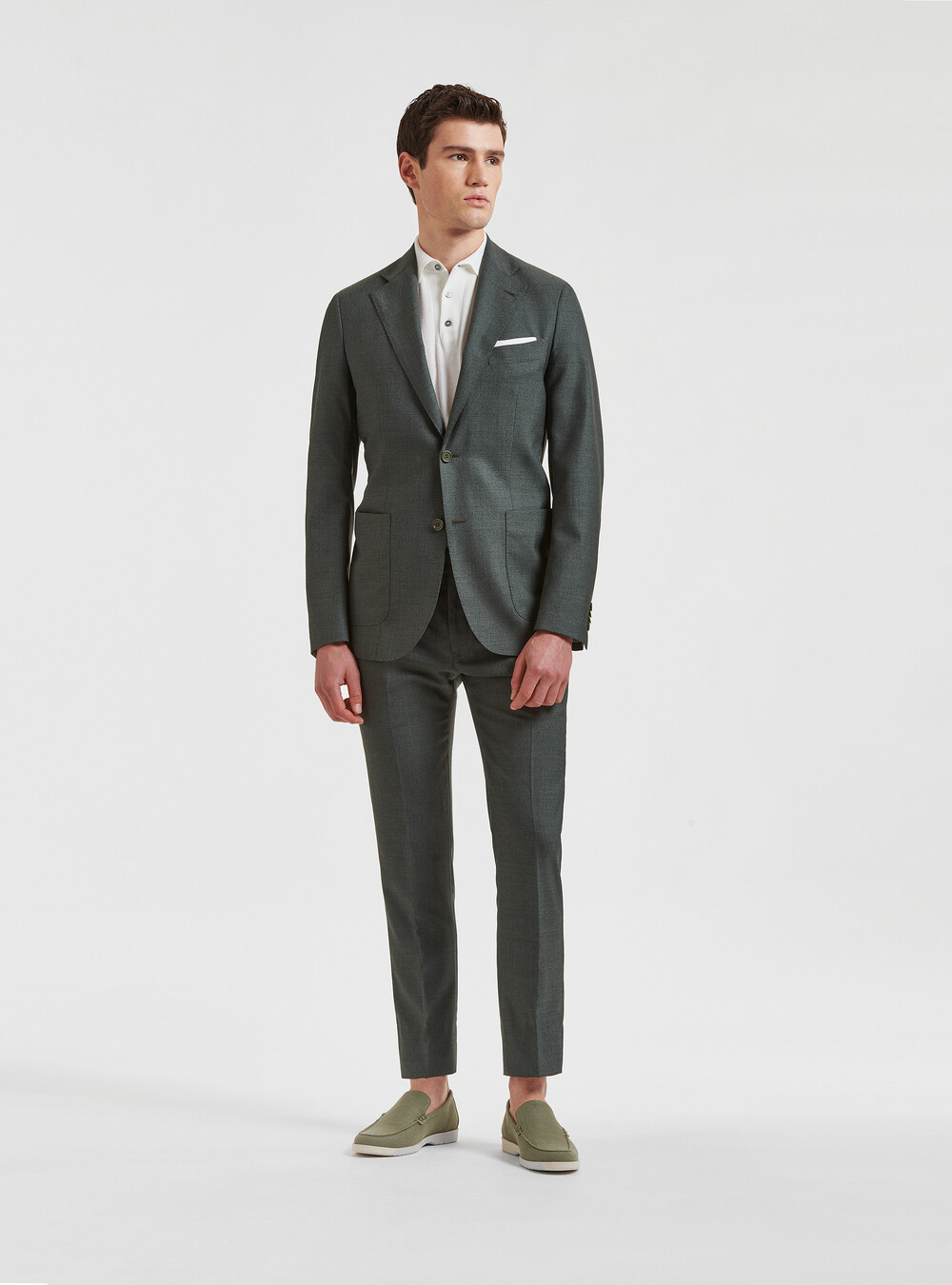 Traje verde de pura lana Vitale Barberis Canonico, 